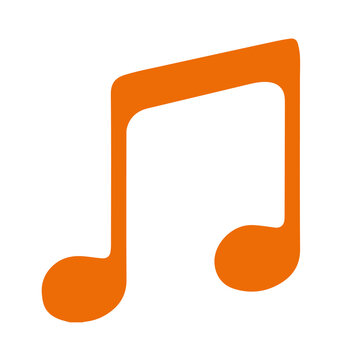 orange music note icon icon illustration png