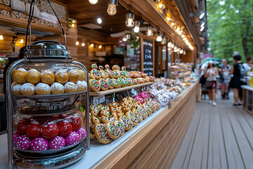 close-up photo of a traditional russian samovar and bagels hanging on the wall