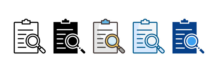 Analysis Icon Set Multiple Style Collection