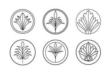 Gatsby palmette circle ornament.