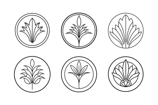 Gatsby palmette circle ornament.