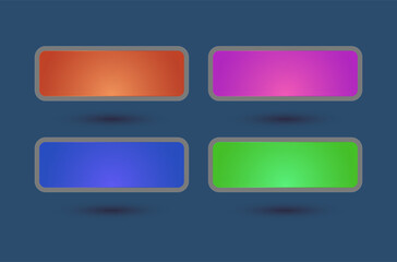 Colorful CTA button set.