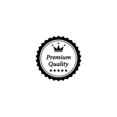 trendy badge quality guarantee seal on a checkerboard transparent background