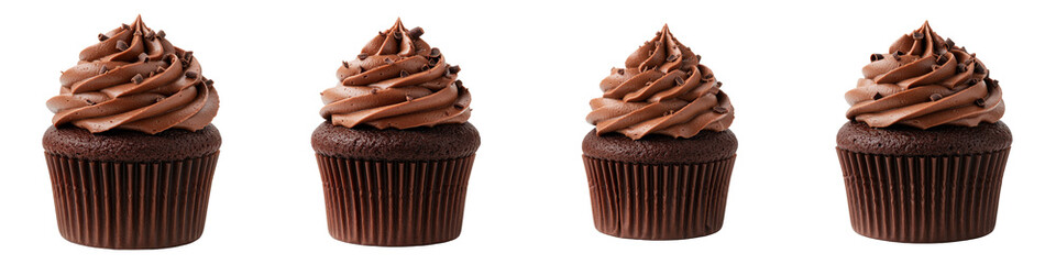 Chocolate Cupcake with Chocolate Frosting, Cut Out Set