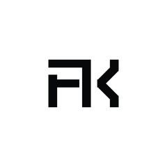 FK monogram logo design letter text name symbol monochrome logotype alphabet character simple logo