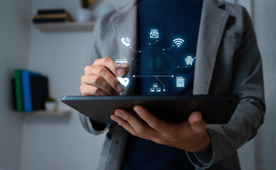Cloud storage concepts: uploading and downloading business and personal data