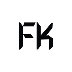 FK monogram logo design letter text name symbol monochrome logotype alphabet character simple logo