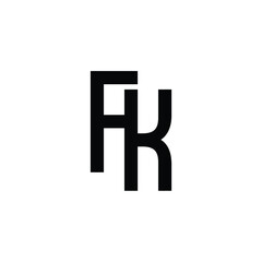 FK monogram logo design letter text name symbol monochrome logotype alphabet character simple logo