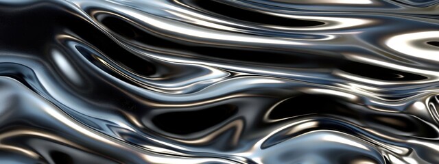 Silver fabric with a black background