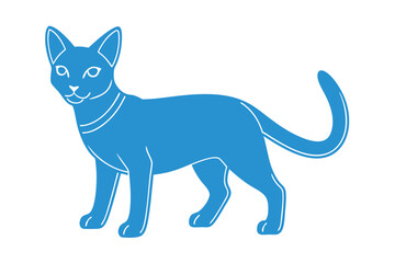 Cute cat vector art in illustration on a white background