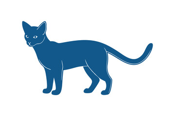 Cute cat vector art in illustration on a white background