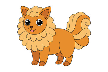 Cute cat vector art in illustration on a white background