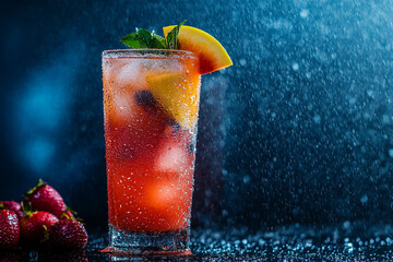 Refreshing Strawberry Peach Cocktail