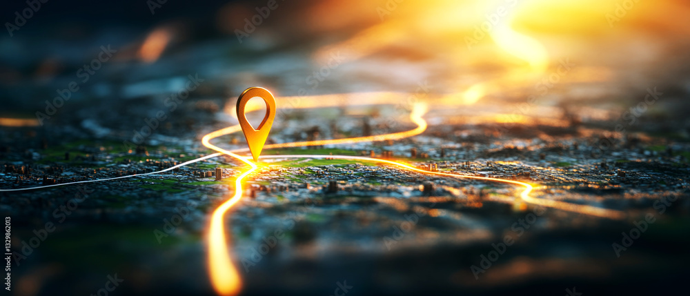 Poster strategic target mapping event exploring innovative routes to success in urban environments at sunse