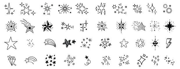 Star and Cosmic Elements with Diamonds and Rainbow Designs