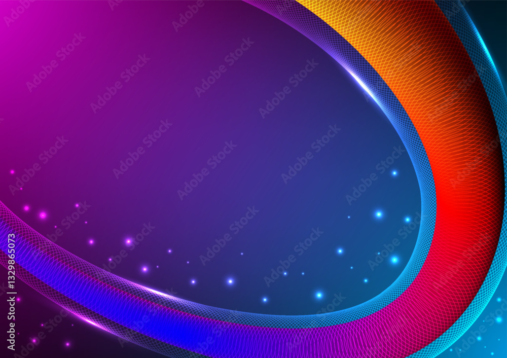 Poster digital technology wavy gradient background. abstract gradient wireframe concept. design for abstrac