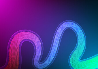 Digital Wavy gradient background. Colorful futuristic wireframe and wave. Design for abstract fluid curve technology wave shape connect telecoms internet online fiber gradient.