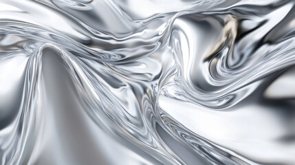 Abstract Silver Liquid Metal Texture Background