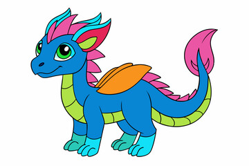 a dragon vector art in illustration