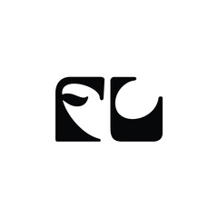 FL monogram logo design letter text name symbol monochrome logotype alphabet character simple logo