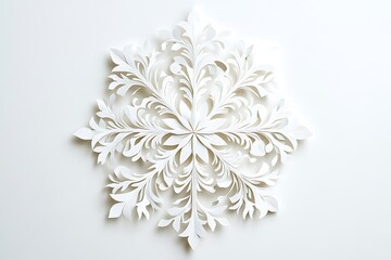 Intricate paper snowflake, winter design.