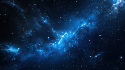 Cosmic Nebula,  Blue Space Background