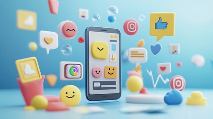 smartphone with colorful application icons