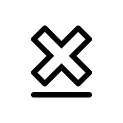 X sign icon 