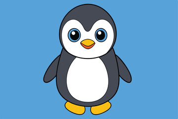 Cute Bird vector art in illustration on a white background