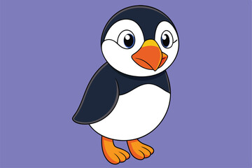 Cute Bird vector art in illustration on a white background