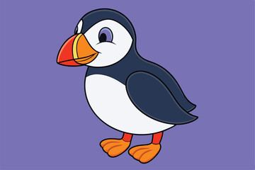 Cute Bird vector art in illustration on a white background