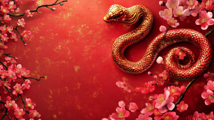 chinese dragon on red wall