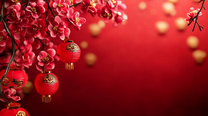 red christmas balls on a tree