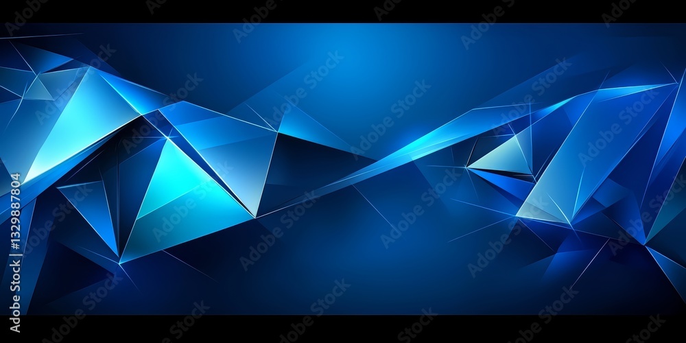 Aufkleber Blue and white background with a series of blue and white triangles. The triangles are arranged in a way that creates a sense of movement and energy. The overall effect is dynamic