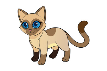 vector illustration of a cartoon cat
