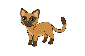 vector illustration of a cartoon cat