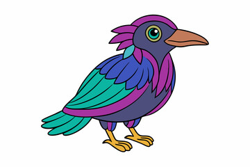 vector illustration of a cartoon bird
