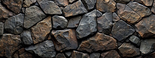Obraz premium Wall made of large rocks