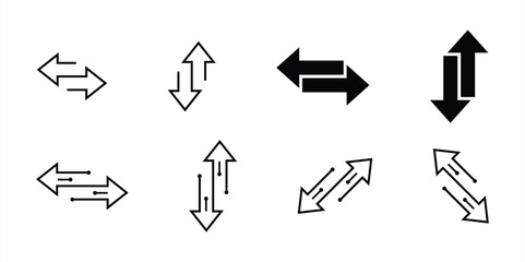 Linear Double arrow icon up and down direction