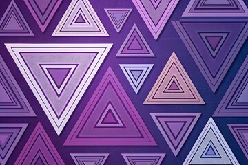 A Mesmerizing Dance Of Layered Purple Triangles Creating A Hypnotic Geometric Pattern With A Textured, Slightly Grainy Effect