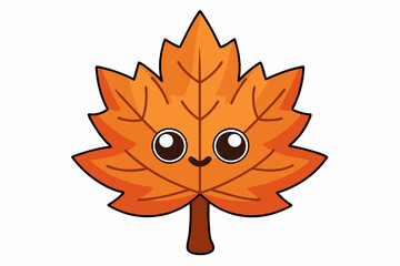 autumn leaf with sun