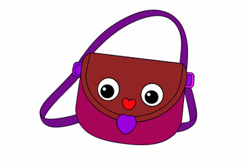 vector illustration of handbag