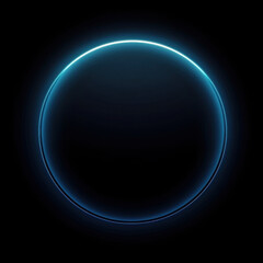 glowing blue halo against dark background creates serene atmosphere. This evokes sense of calm and tranquility, perfect for various design projects