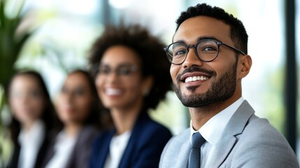 Diverse team brainstorming strategic ideas office setting business meeting collaborative environment engaging viewpoint