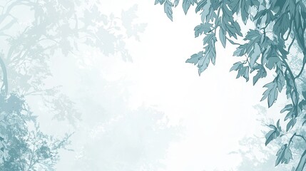 Obraz premium Serene Blue Forest Canopy Background with Space for Text