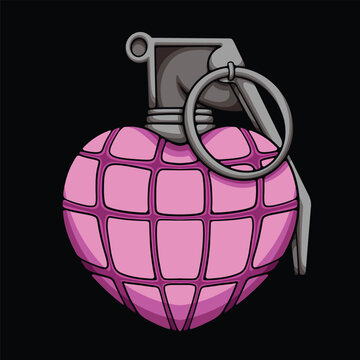 Heart Hand Grenade illustration