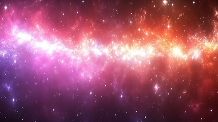 Obraz premium A Cosmic Nebula with Pink and Orange Hues