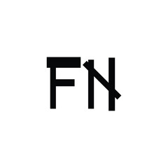 FN monogram logo design letter text name symbol monochrome logotype alphabet character simple logo