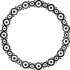 Circular border with circles and dots. Vector illustration made with circles and dots creating a circular border.