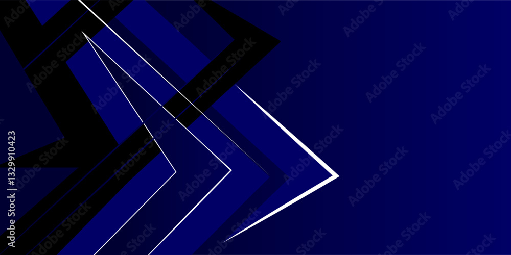 Aufkleber blue black abstract glowing geometric background and layer element vector for presentation design. s